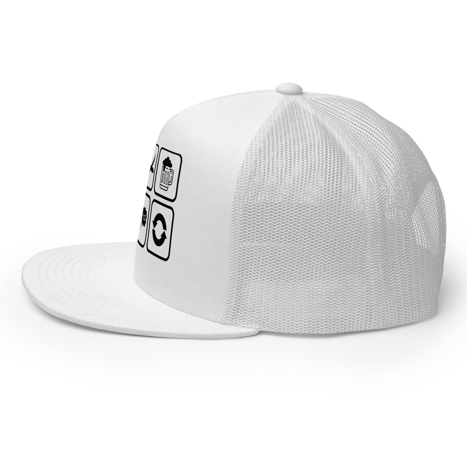 Casquette Trucker, brodée « Café, Voyage, Alcool, Sexe, Dormir et recommencer », image 33