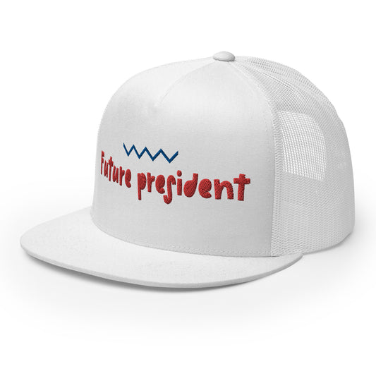 Casquette Trucker de couleur blanche "Future President"