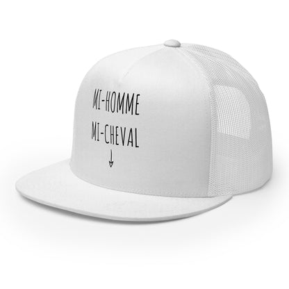 Casquette Trucker, brodée « Mi-Homme / Mi-Cheval », vue de trois quarts, image 34