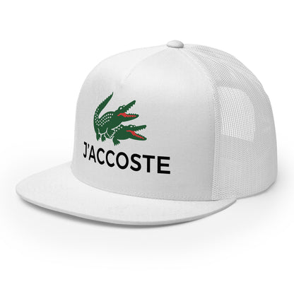Casquette Trucker, brodée « J'accoste », vue de trois quarts, image 34