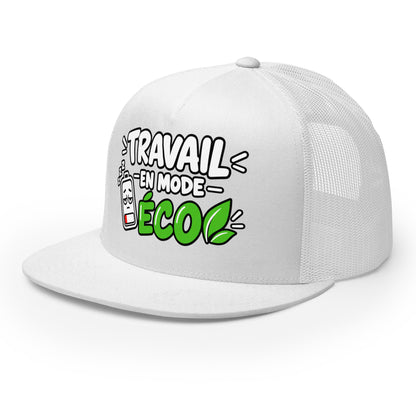 Casquette Trucker, brodée « travail en mode éco », vue de trois quarts, image 58