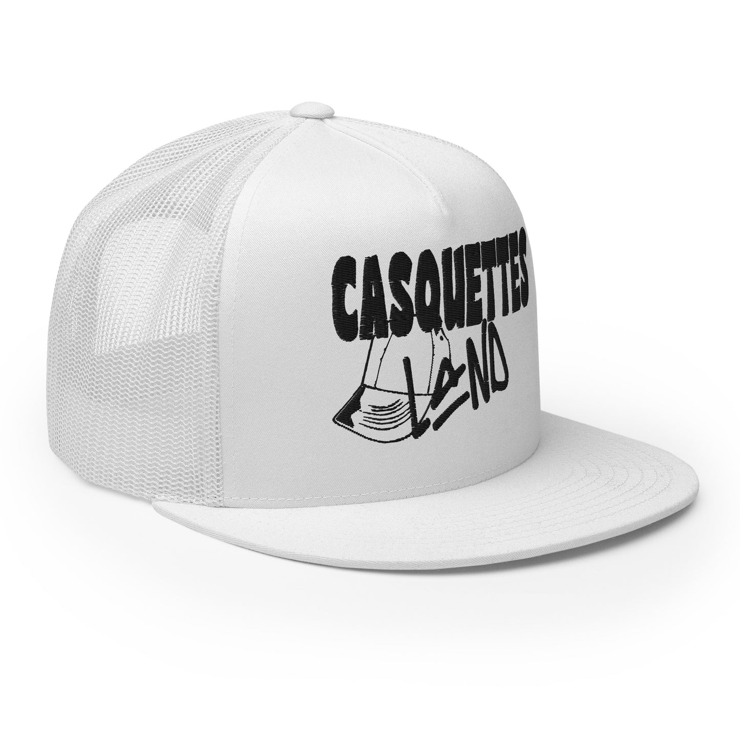 Casquette Trucker de couleur blanche "Casquettes Land"