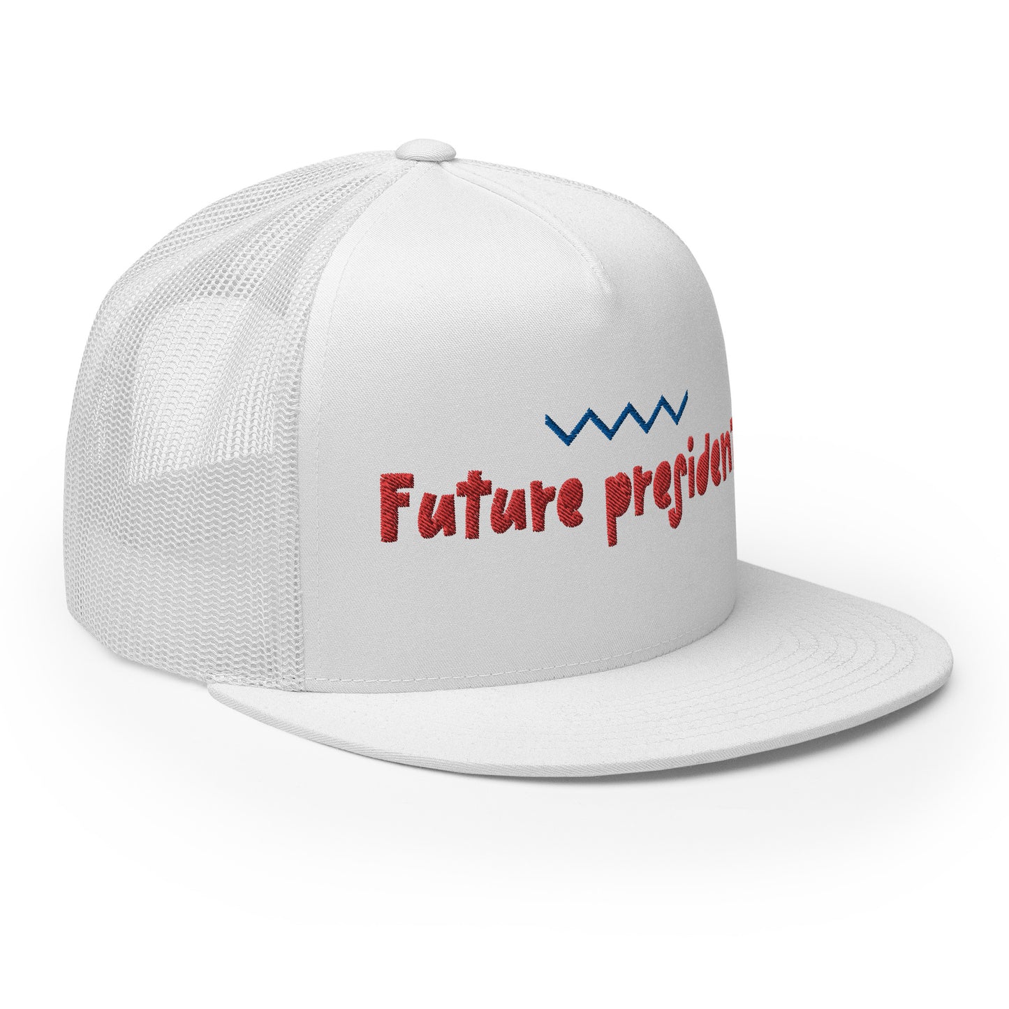 Casquette Trucker de couleur blanche "Future President"