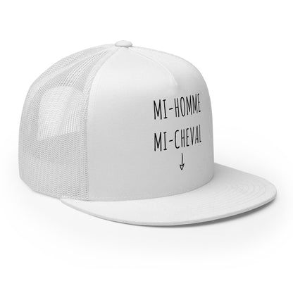 Casquette Trucker, brodée « Mi-Homme / Mi-Cheval », vue de trois quarts, image 36
