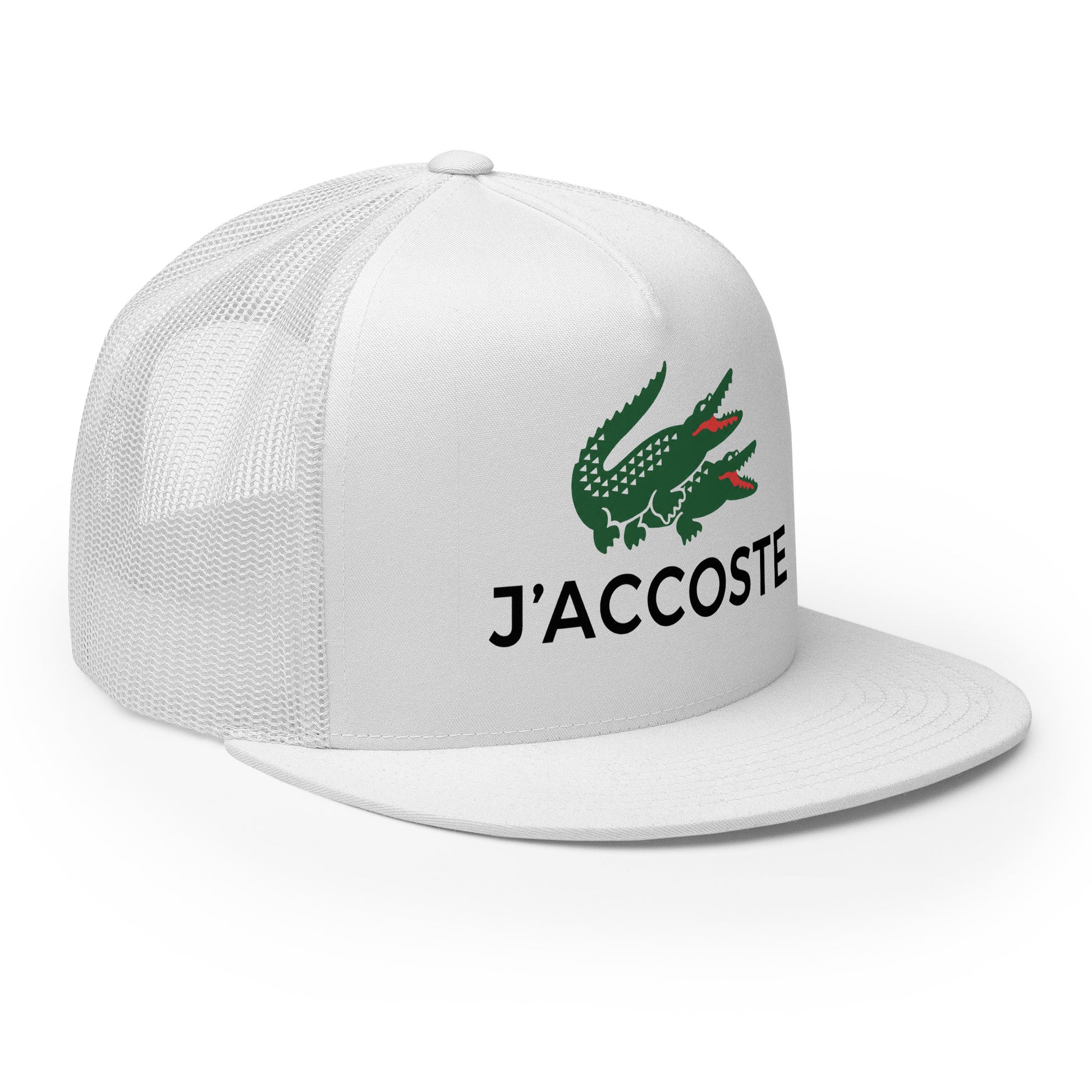 Casquette Trucker, brodée « J'accoste », vue de trois quarts, image 36