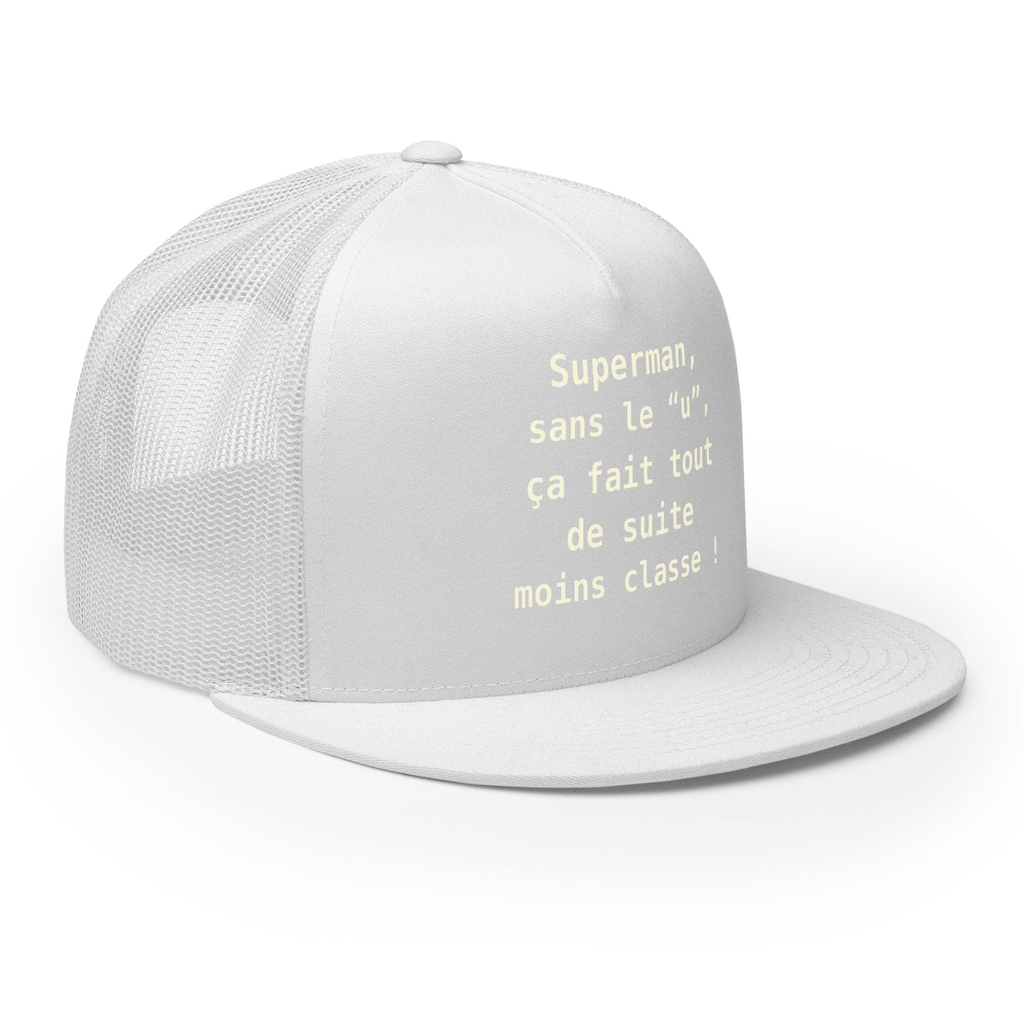 Casquette Trucker, brodée « , ça fait tout de suite moins classe ! », vue de trois quarts, image 60