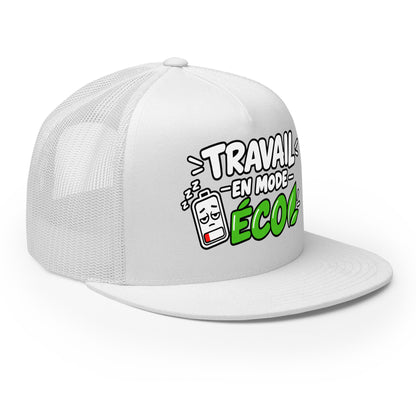 Casquette Trucker, brodée « travail en mode éco », vue de trois quarts, image 60