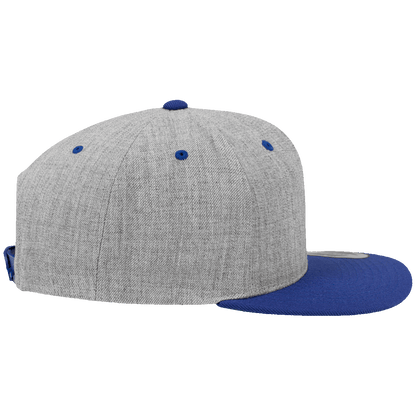 Casquette Flexfit SnapBack bicolore grise et bleue "Cuite accompagnée"