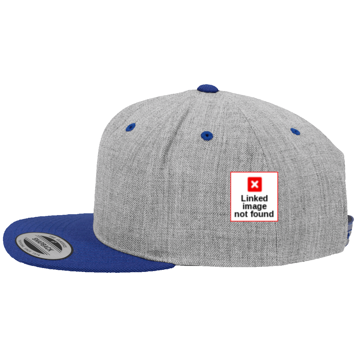 Casquette Flexfit SnapBack grise et bleu "Si tu touches ma barbe, je te touche les seins"