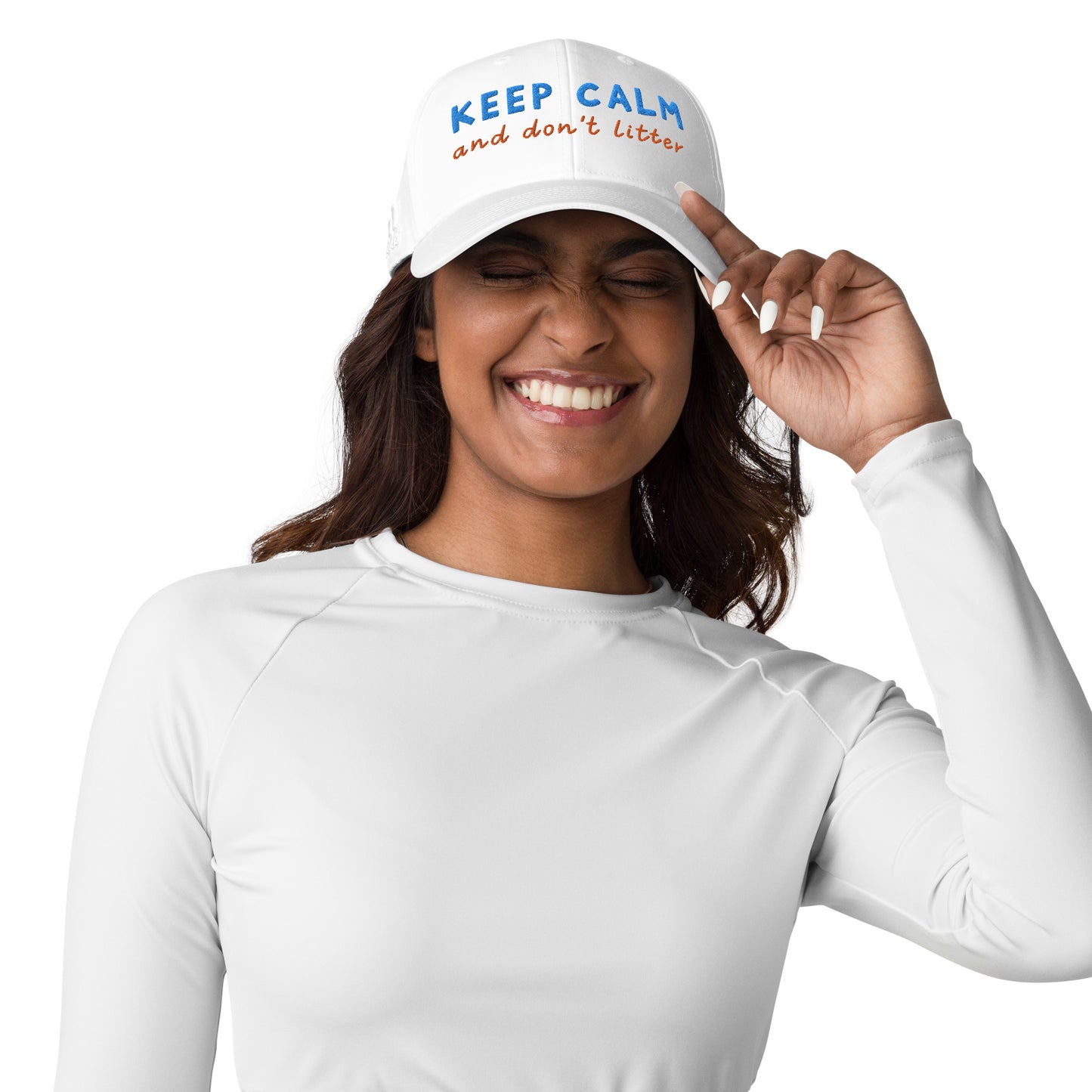 Casquette de Baseball Adidas de couleur blanche "Keep Calm ..."