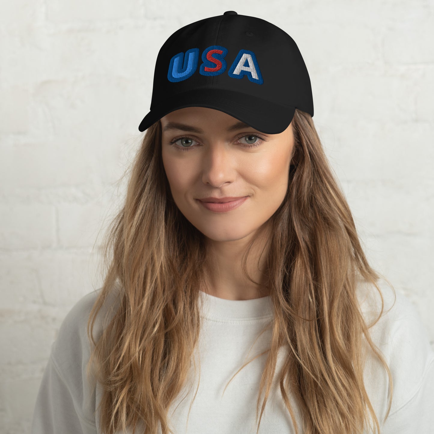 Casquette de Baseball de couleur noire "USA"