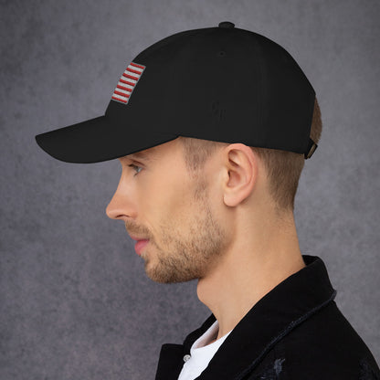 Casquette de Baseball de couleur noir "Drapeau Américain"