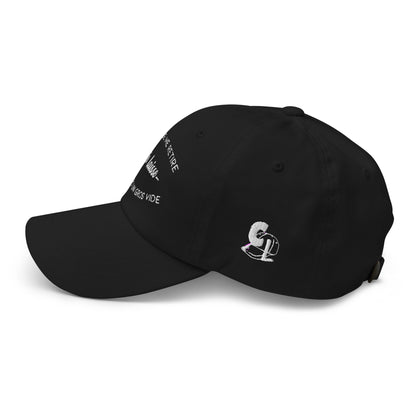 Casquette Baseball, brodée « Quand je me retire, je laisse toujours un gros vide », en Noir, vue de côté, image 13