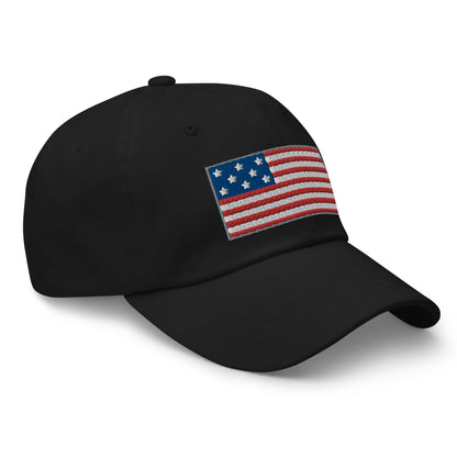 Casquette de Baseball de couleur noir "Drapeau Américain"