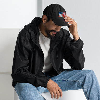 Casquette de Baseball de couleur noir "Drapeau Américain"