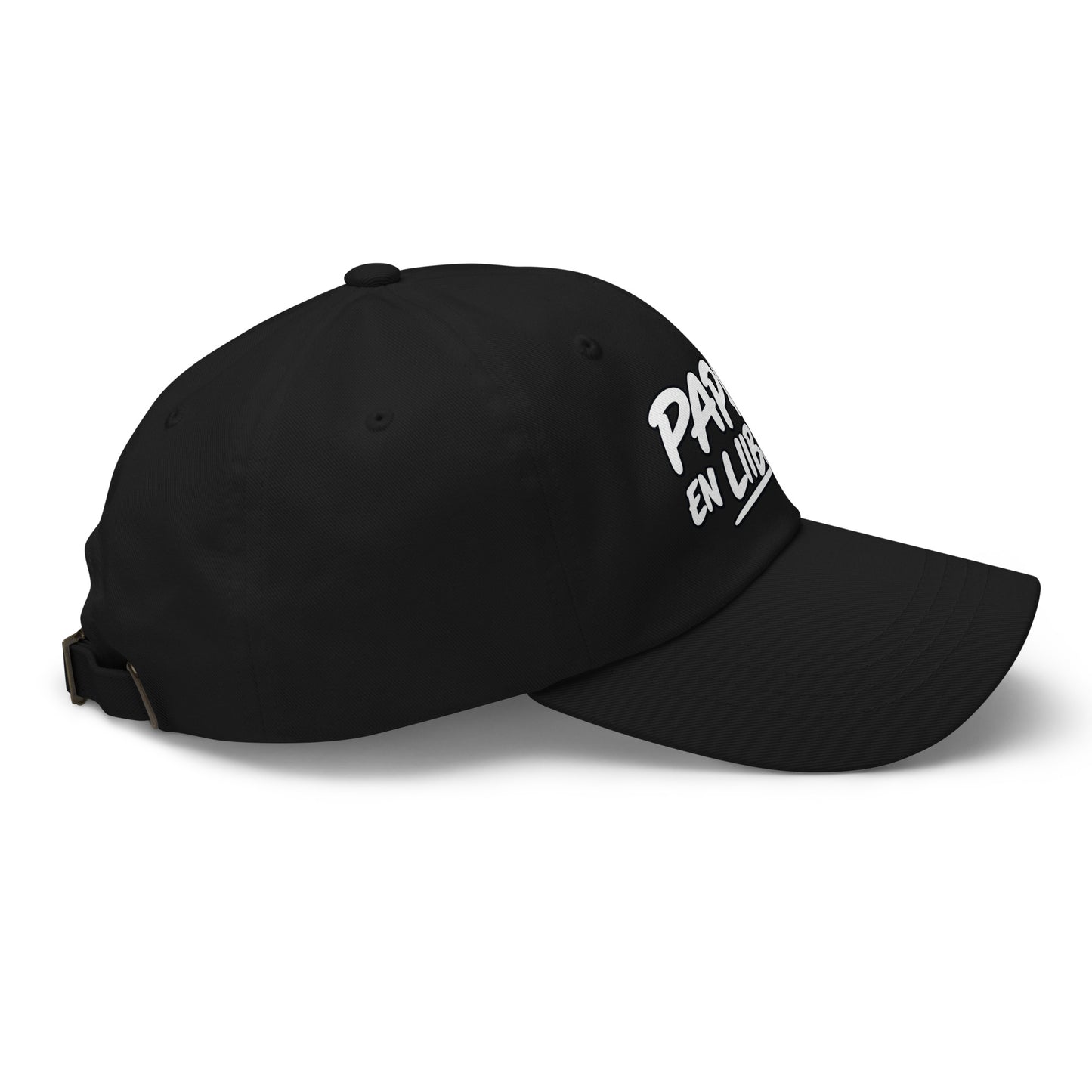 Casquette Baseball, brodée « Papa en liberté », en Noir, vue de côté, image 7