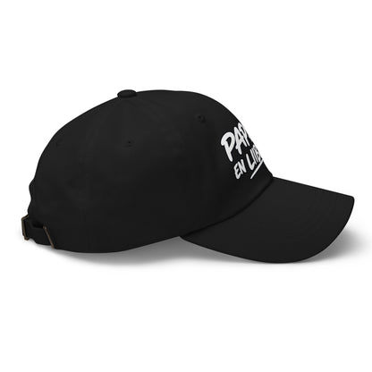 Casquette Baseball, brodée « Papa en liberté », en Noir, vue de côté, image 7