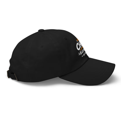 Casquette Baseball, brodée « Chef à la maison, en théorie », en Noir, vue de côté, image 7