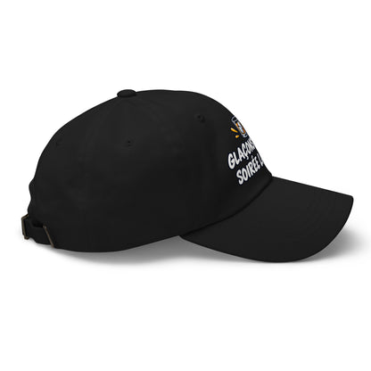 Casquette Baseball, brodée « Glaçons prêts, soirée lancée », en Noir, vue de côté, image 7