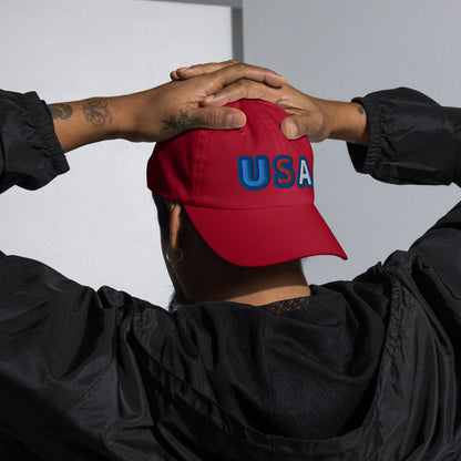 Casquette de Baseball de couleur rouge "USA"