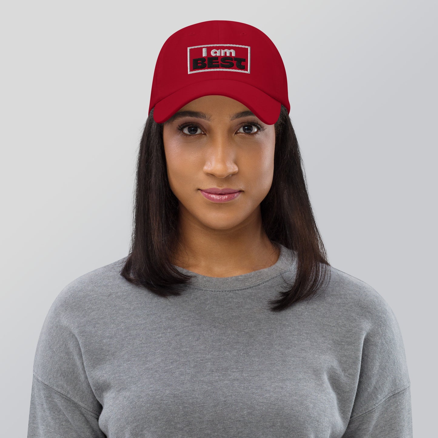 Casquette de Baseball de couleur rouge "I am Best"