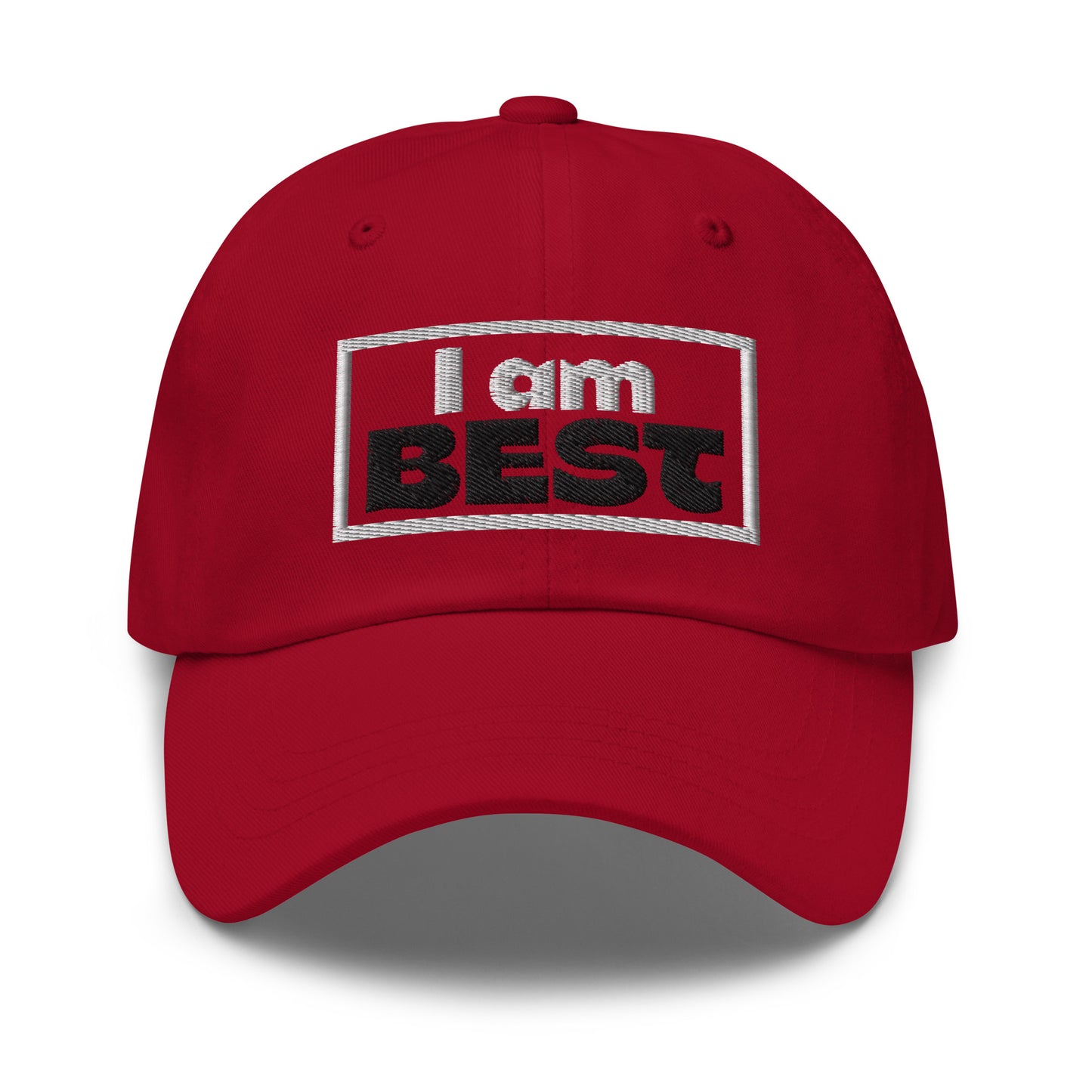 Casquette de Baseball de couleur rouge "I am Best"