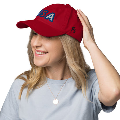 Casquette de Baseball de couleur rouge "USA"