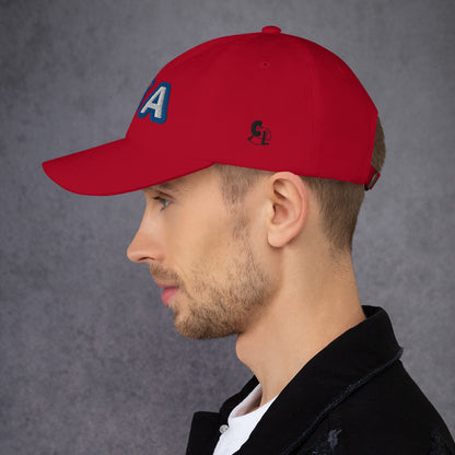 Casquette de Baseball de couleur rouge "USA"