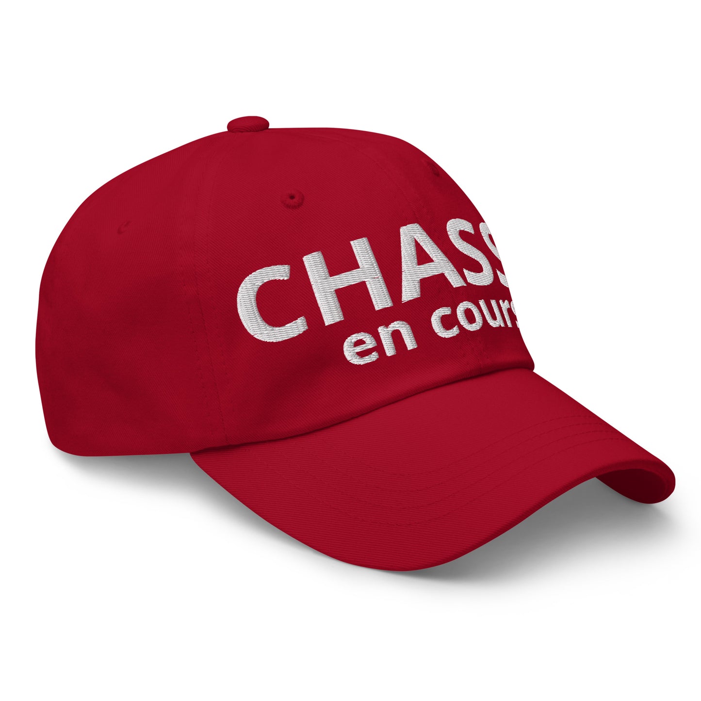 Casquette Baseball, brodée « Chasse en cours », en Canneberge, vue de trois quarts, image 22