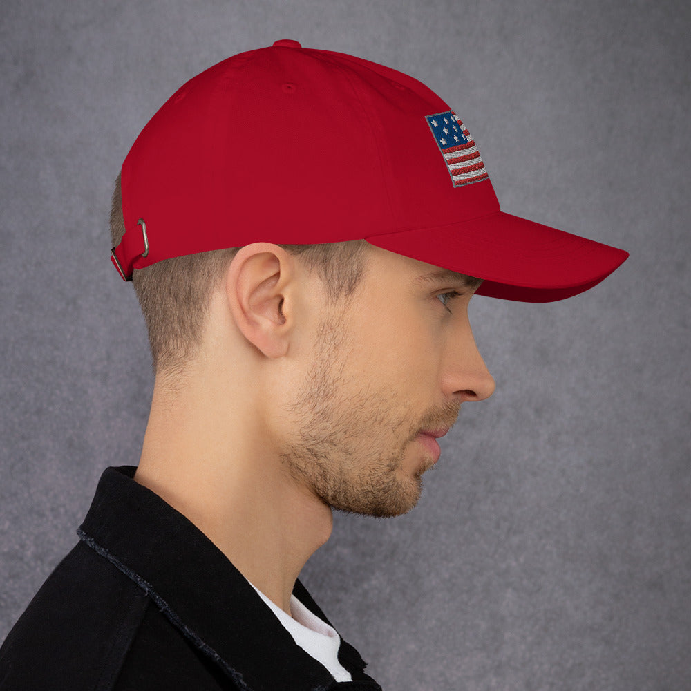 Casquette de Baseball de couleur rouge "Drapeau Américain"