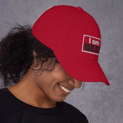 Casquette de Baseball de couleur rouge "I am Best"