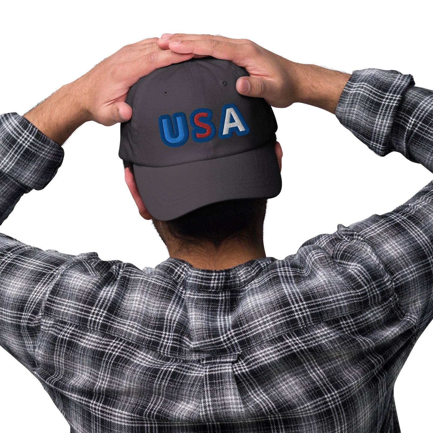 Casquette de Baseball de couleur grise foncée "USA"