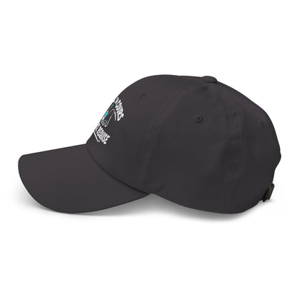 Casquette Baseball, brodée « Pêche en cours, patience requise », en Gris Foncé, vue de côté, image 23