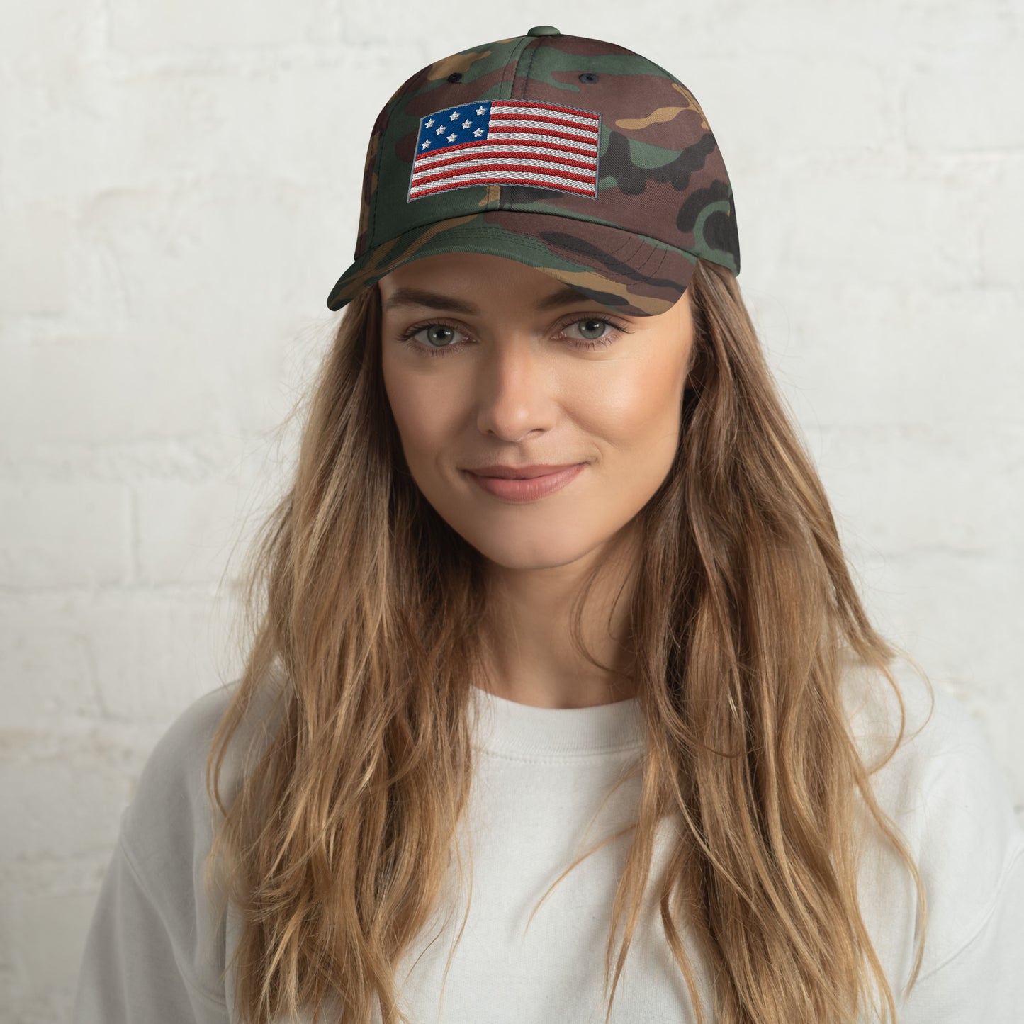 Casquette de Baseball de couleur camouflage "Drapeau Américain"