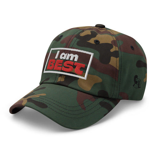 Casquette de Baseball de couleur camouflage verte "I am Best"