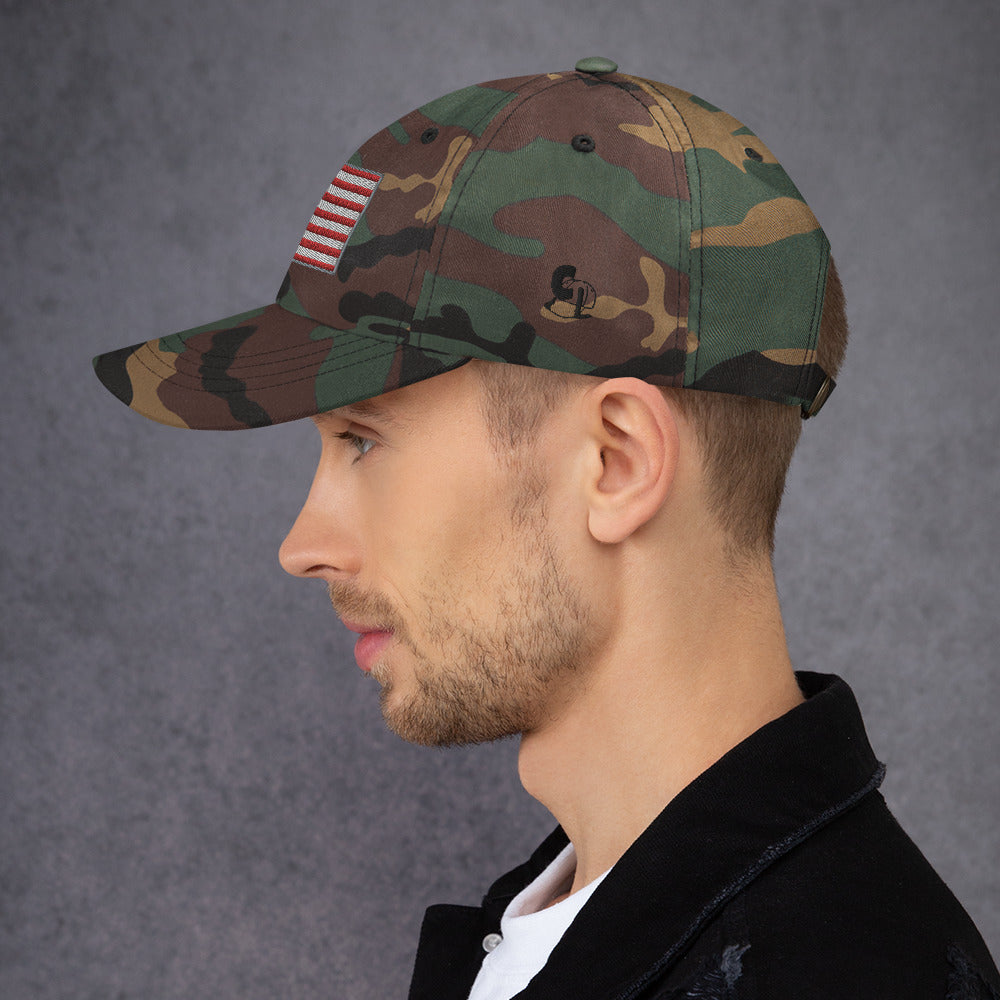 Casquette de Baseball de couleur camouflage "Drapeau Américain"