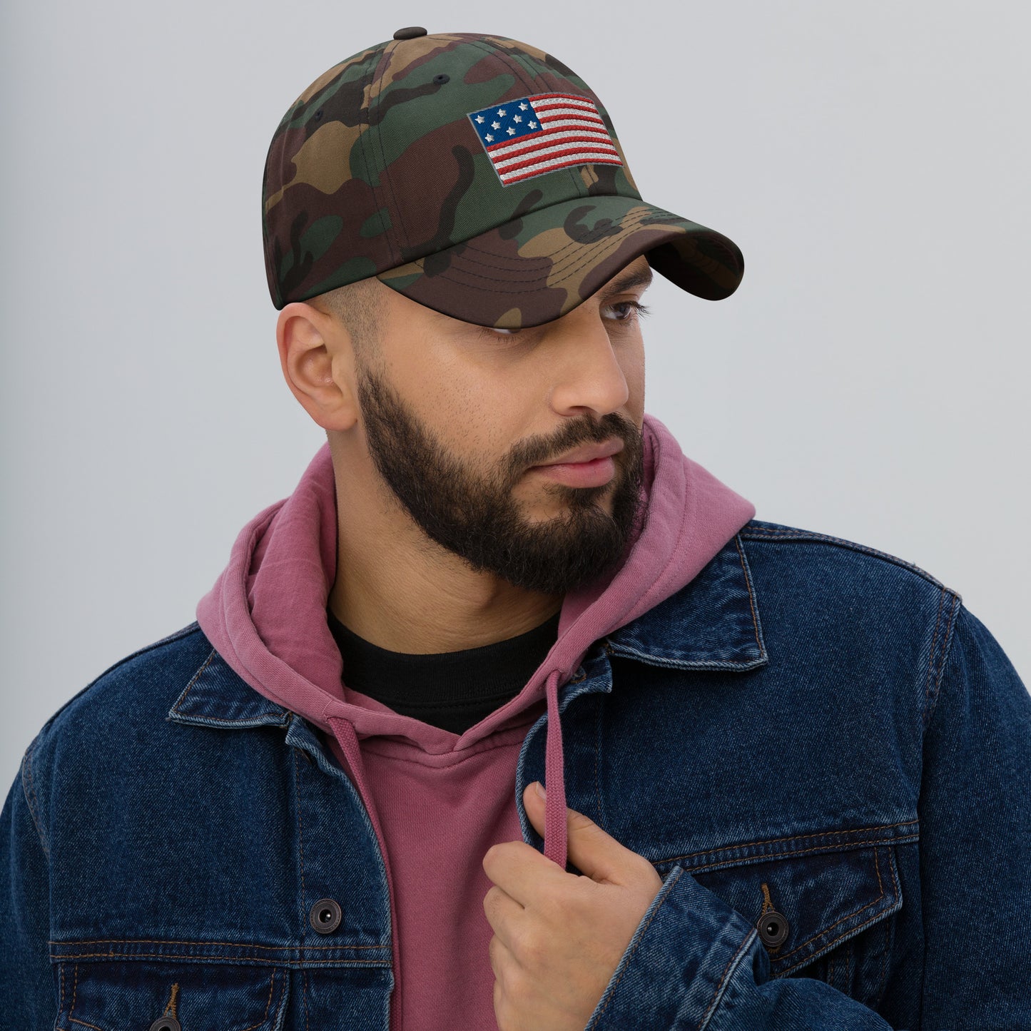 Casquette de Baseball de couleur camouflage "Drapeau Américain"