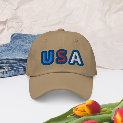 Casquette de Baseball de couleur beige "USA"