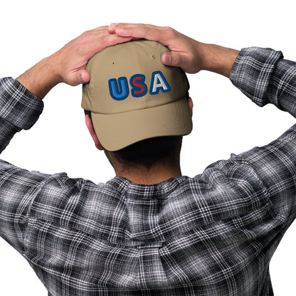 Casquette de Baseball de couleur beige "USA"