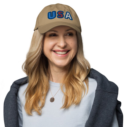 Casquette de Baseball de couleur beige "USA"