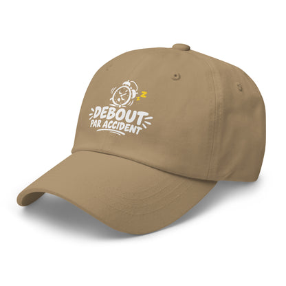 Casquette Baseball, brodée « Debout par accident », en Kaki, vue de trois quarts, image 34