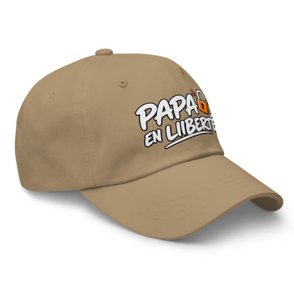 Casquette Baseball, brodée « Papa en liberté », en Kaki, vue de trois quarts, image 35