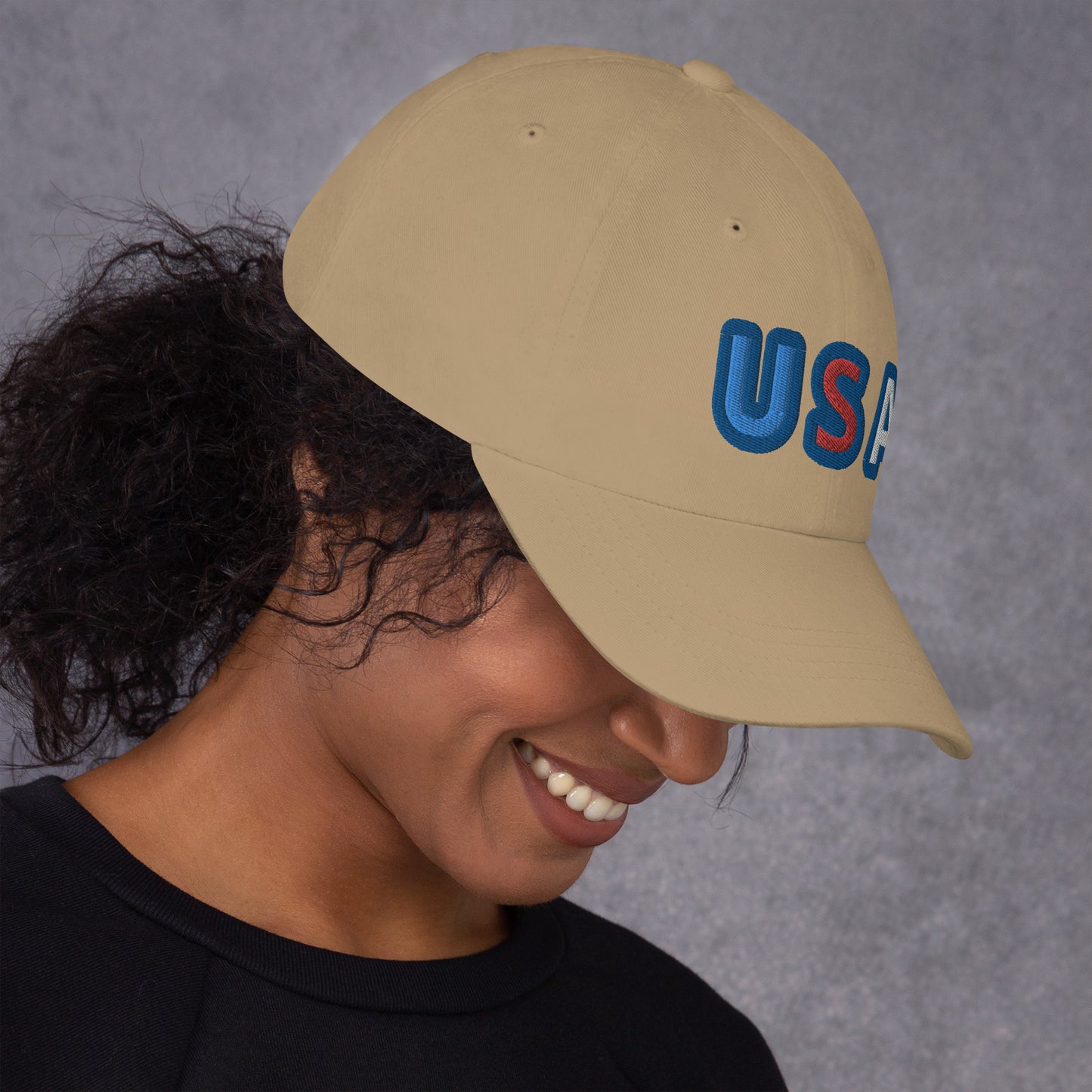 Casquette de Baseball de couleur beige "USA"