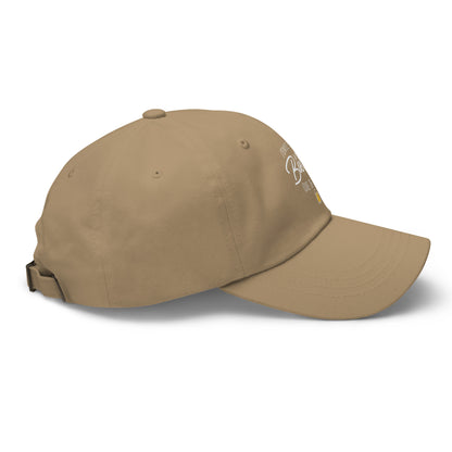Casquette Baseball, brodée « J'enfile plus de bières que de buts », en Kaki, vue de côté, image 48