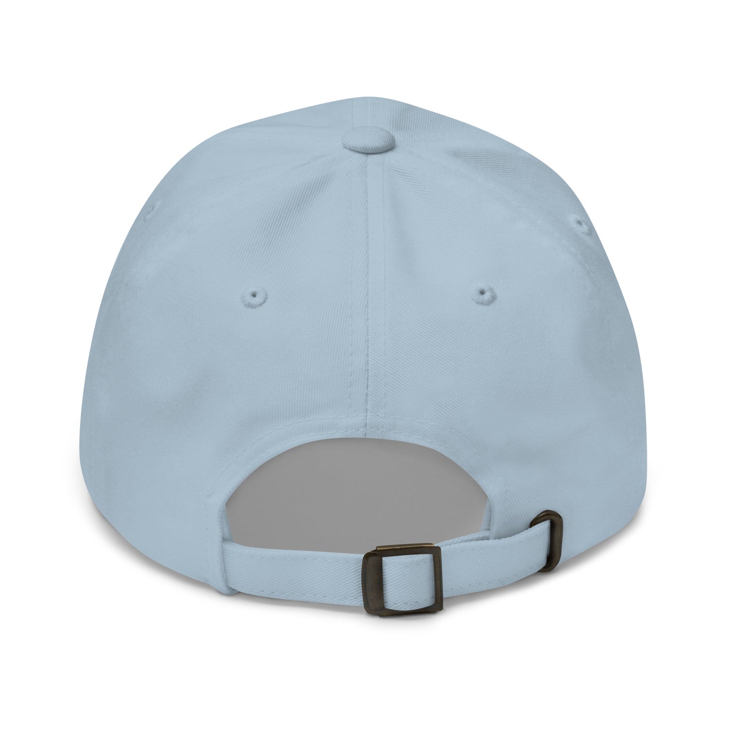 Casquette Baseball, brodée « J'enfile plus de bières que de buts », en Bleu Clair, vue arrière, image 58