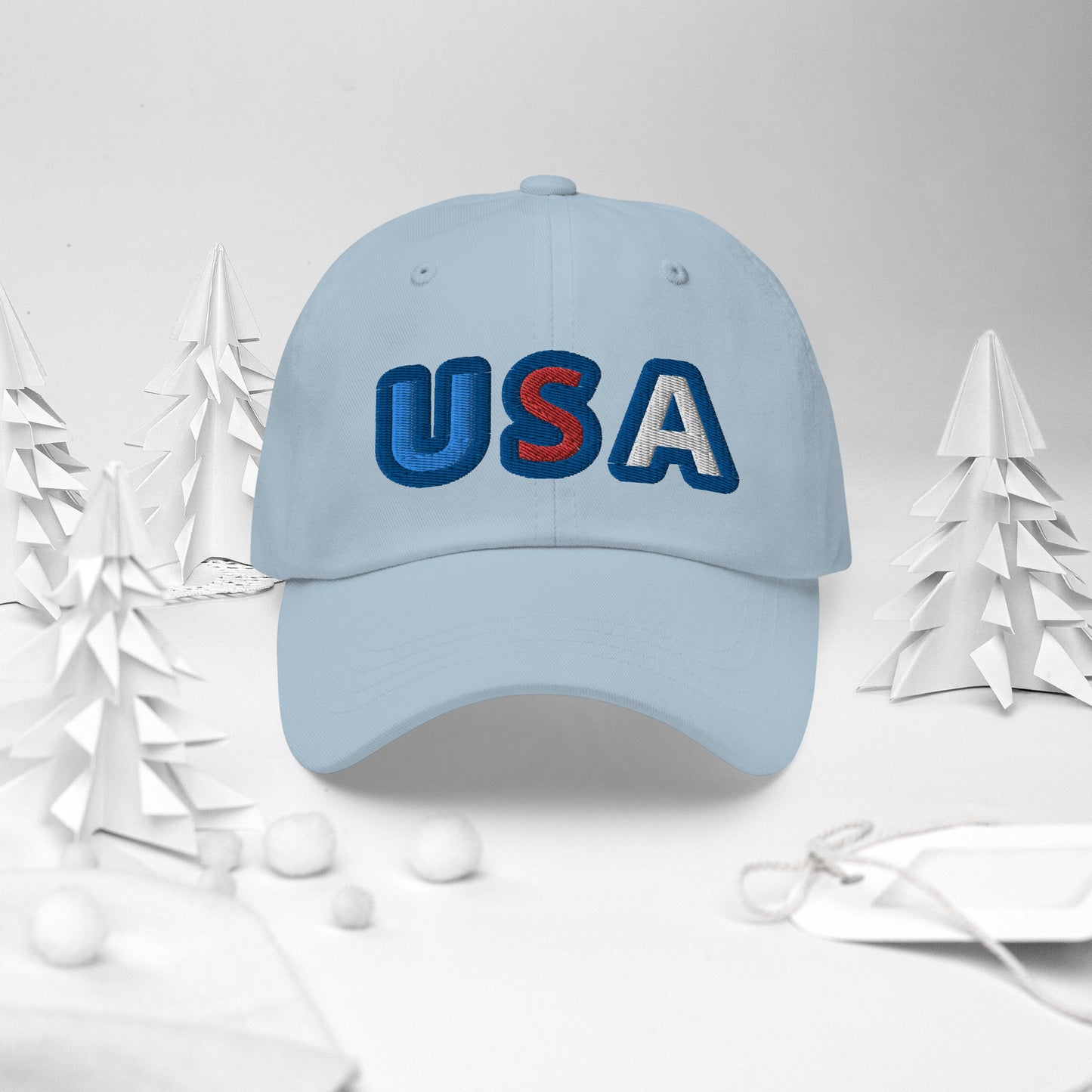 Casquette de Baseball de couleur bleue claire "USA"