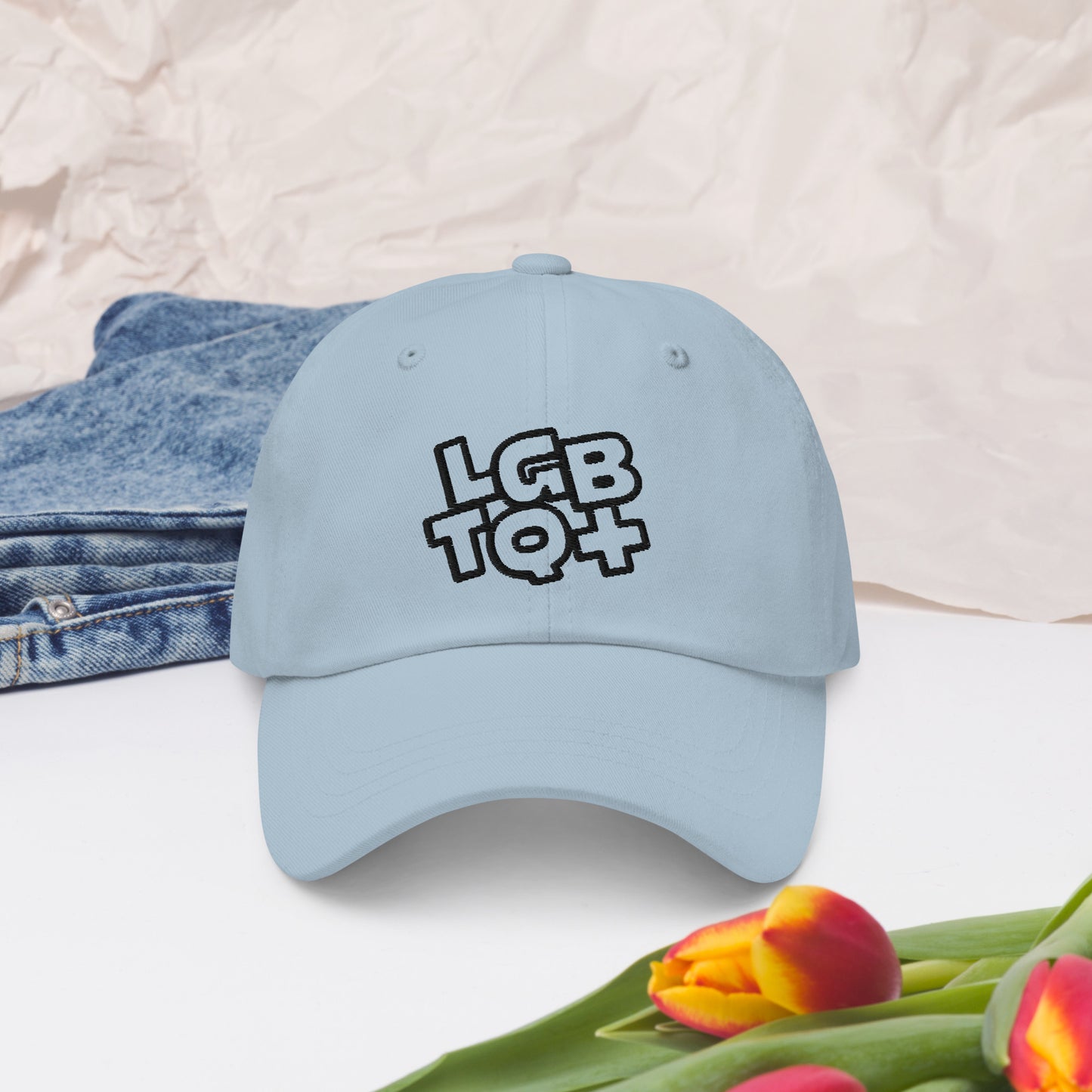 Casquette de Baseball de couleur bleue claire "LGBTQ+"