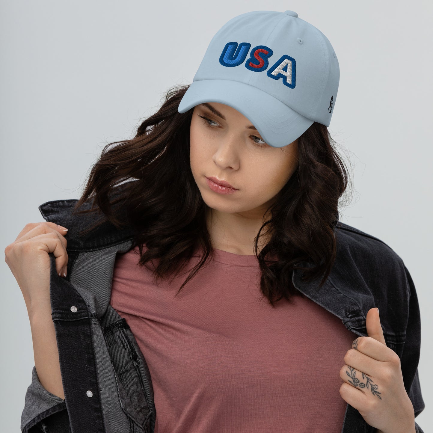 Casquette de Baseball de couleur bleue claire "USA"