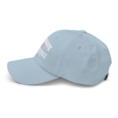 Casquette Baseball, brodée « Pas parfaite, juste incroyable », en Bleu Clair, vue de côté, image 52