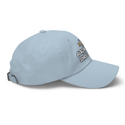 Casquette Baseball, brodée « Glaçons prêts, soirée lancée », en Bleu Clair, vue de côté, image 54